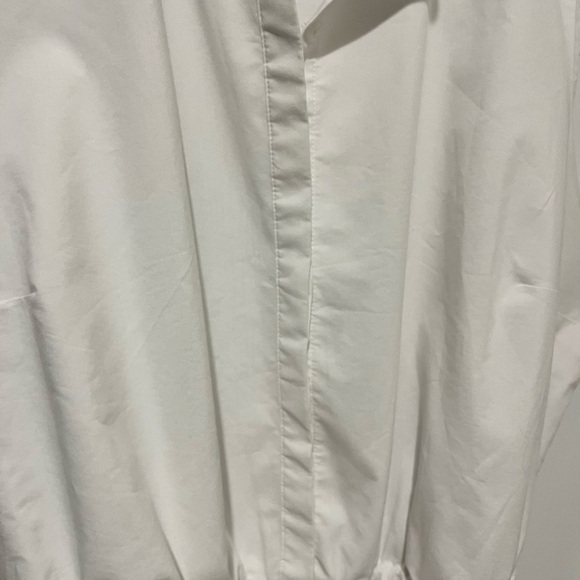 Express White Sleeveless Notched Collar Midi Dress - Picture 5 of 5